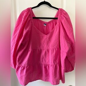 Old Navy Vibrant Pink Blouse